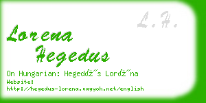lorena hegedus business card